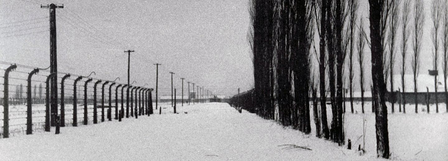 Photograph of Auschwitz taken by Sidney Nolan