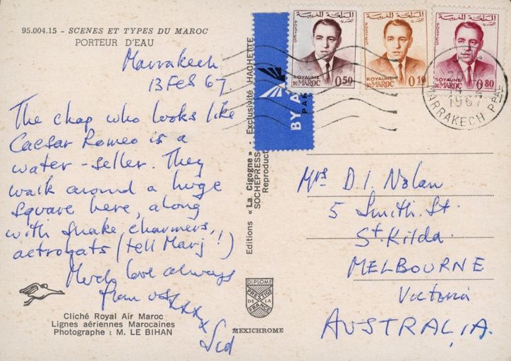 An image of the back of this postcard