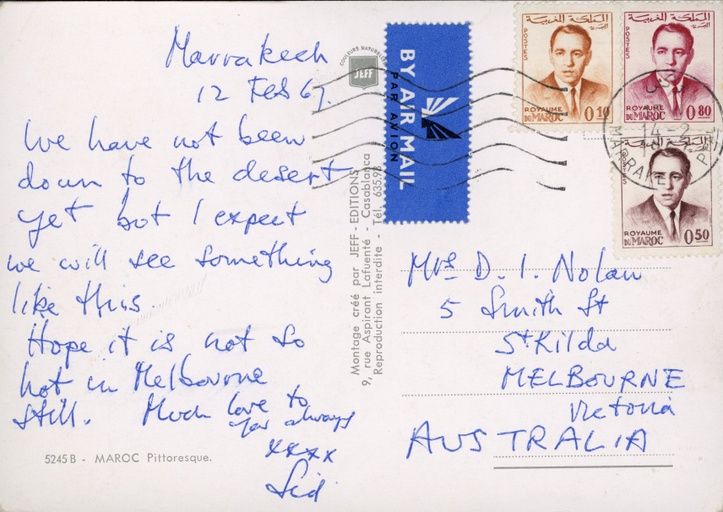 An image of the back of this postcard