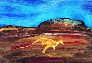 Kangaroo at Ayers Rock