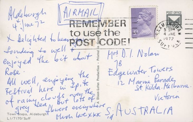 An image of the back of this postcard