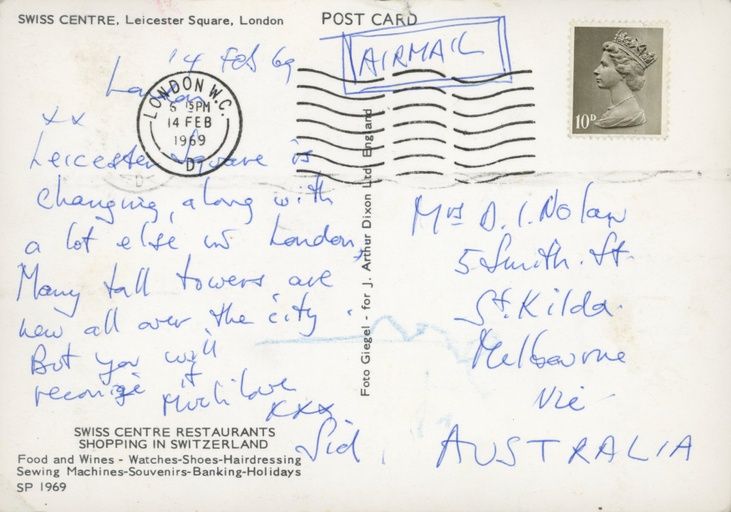 An image of the back of this postcard