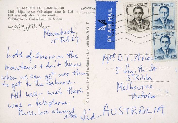An image of the back of this postcard