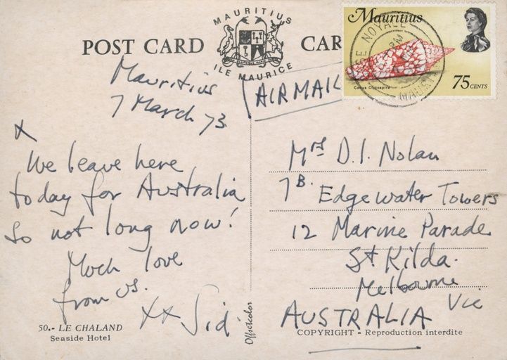 An image of the back of this postcard