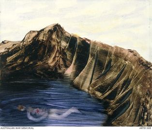 Drowned soldier at Anzac as Icarus
