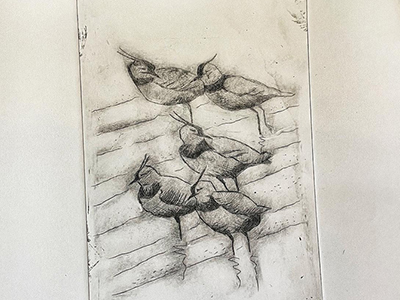 Drypoint printmaking 